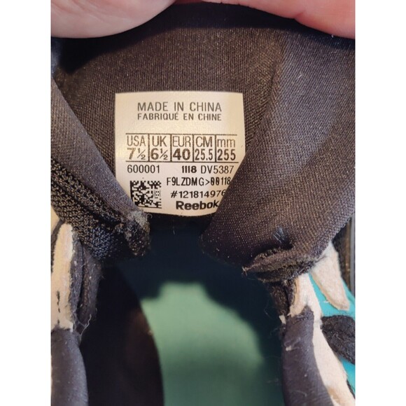 Reebok x GiGi Hadid ~teal/black/white~ mens shoes size 7 1/2 - Picture 11 of 13